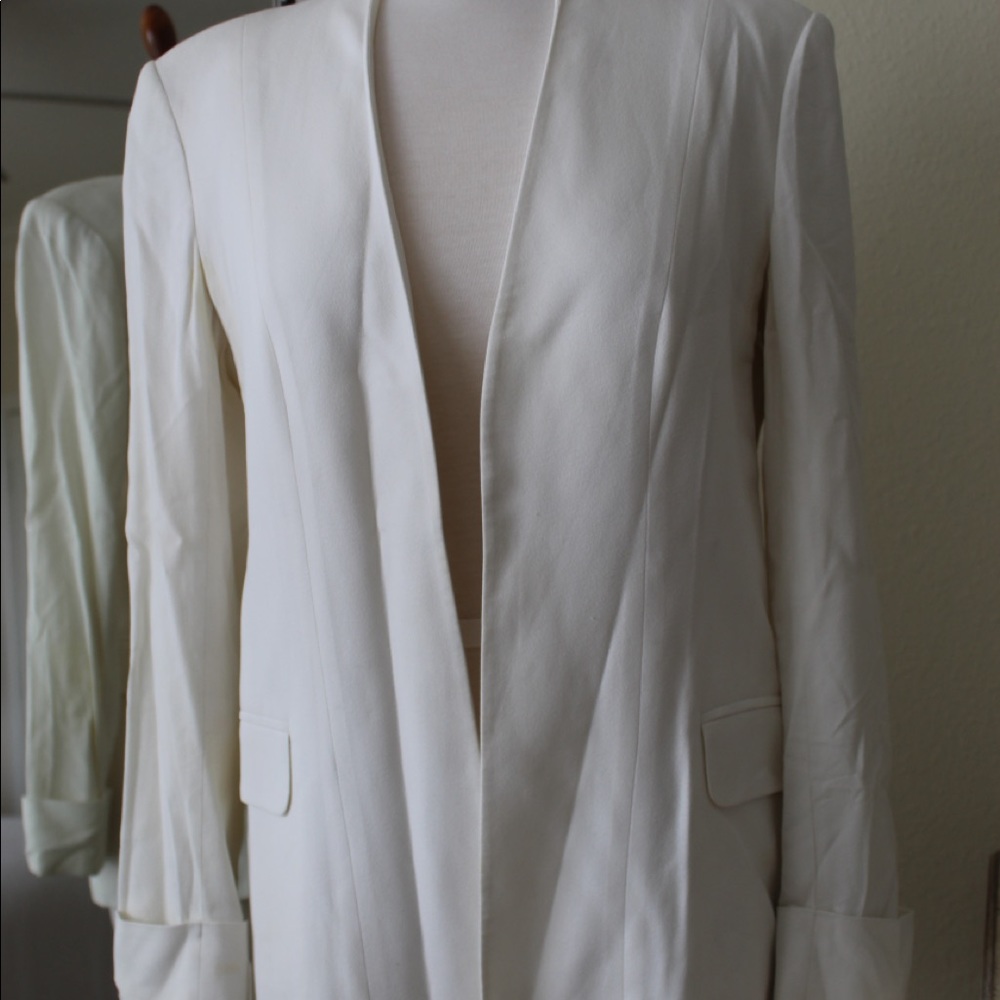 theory white blazer